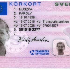 Registered Swedish Divers License